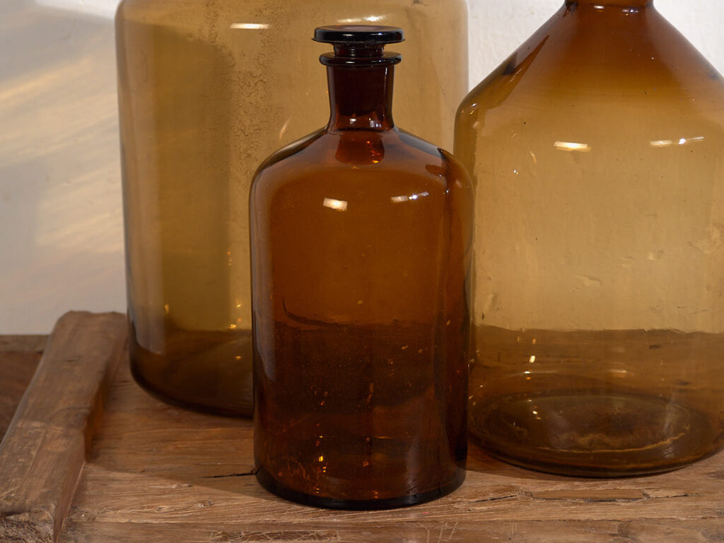 Antiguas botellas de farmacia (c.1920). Conjunto de 3 piezas #32