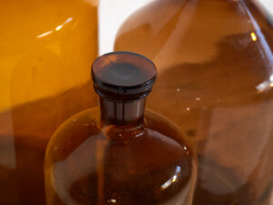 Botellas color ámbar antiguas (c.1920). Conjunto de 3 piezas #33