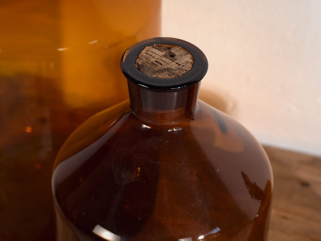 Botellas color ámbar antiguas (c.1920). Conjunto de 3 piezas #33