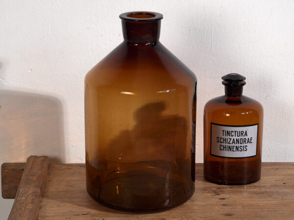 Antiguas botellas de farmacia (c.1920). Conjunto de 2 piezas #34