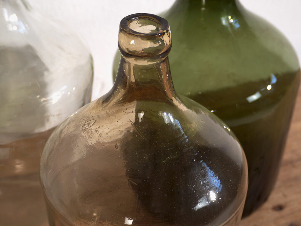 Antiguas damajuanas (c.1920). Conjunto de 3 piezas #37