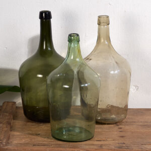 Damajuanas antiguas de vidrio (c.1920). Conjunto de 3 piezas #38