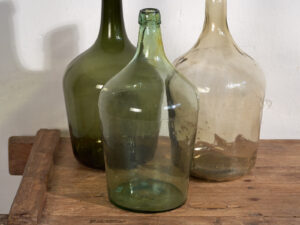 Damajuanas antiguas de vidrio (c.1920). Conjunto de 3 piezas #38