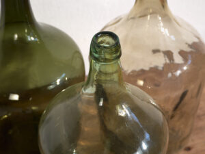 Damajuanas antiguas de vidrio (c.1920). Conjunto de 3 piezas #38