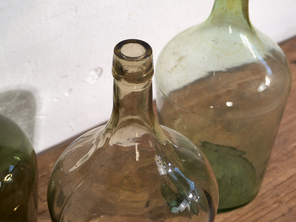 Damajuanas antiguas de vidrio (c.1920). Conjunto de 3 piezas #38