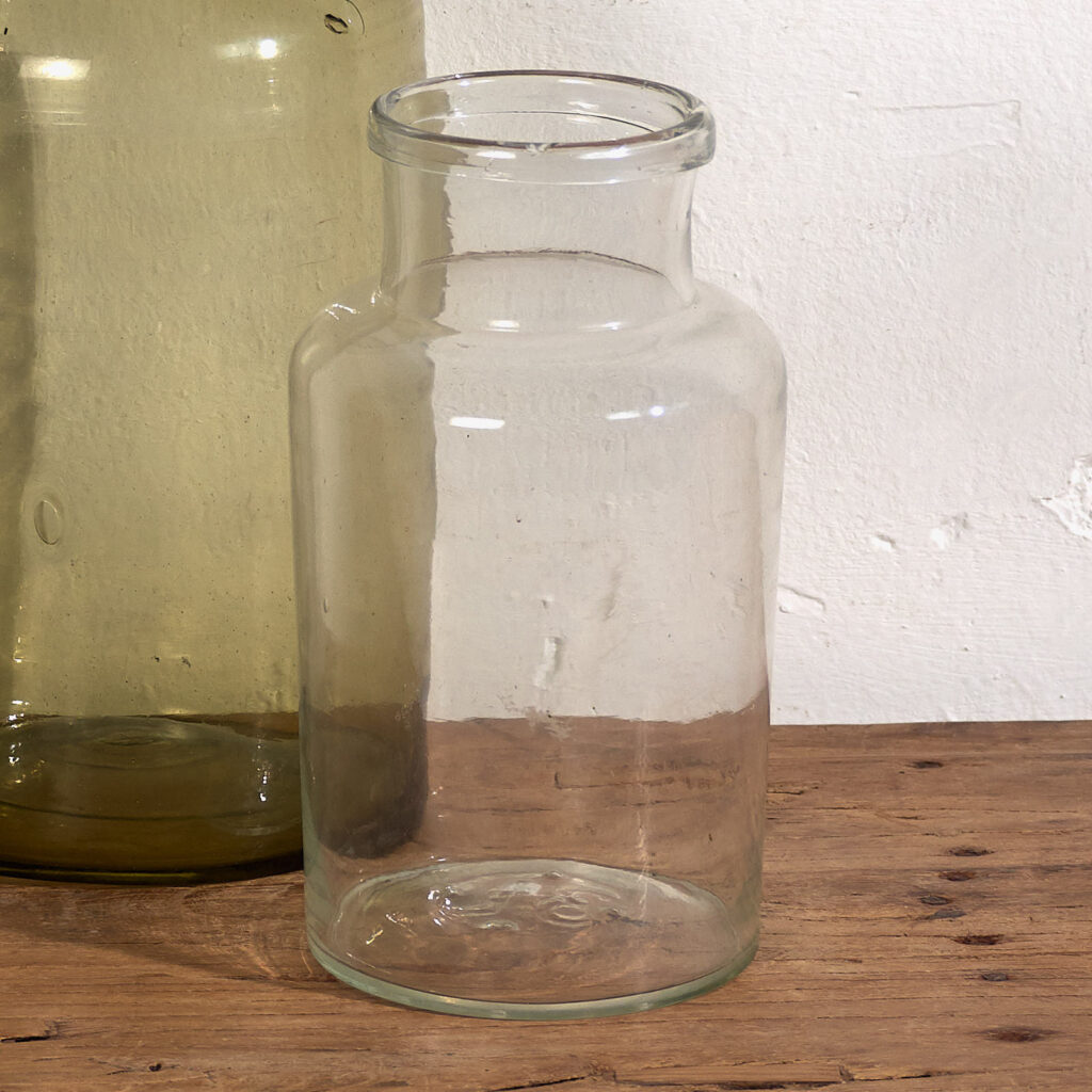 Frascos de vidrio antiguos (c.1920). Conjunto de 2 piezas #46