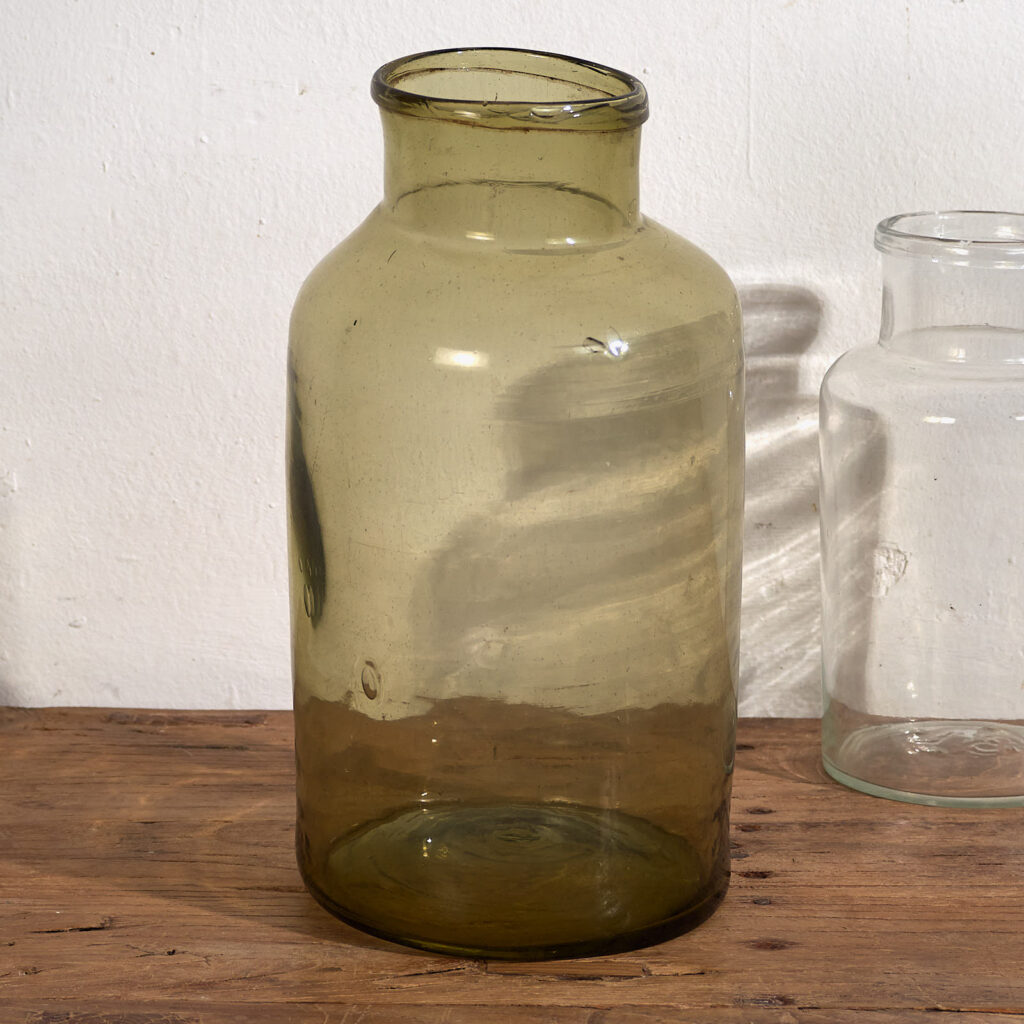 Frascos de vidrio antiguos (c.1920). Conjunto de 2 piezas #46