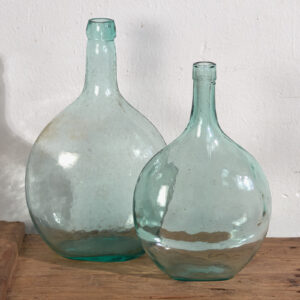 Damajuanas antiguas de color azul (c.1920). Conjunto de 2 piezas #47