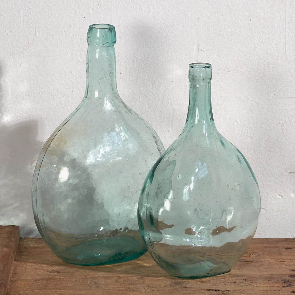 Damajuanas antiguas de color azul (c.1920). Conjunto de 2 piezas #47