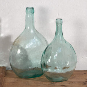 Damajuanas antiguas de color azul (c.1920). Conjunto de 2 piezas #47