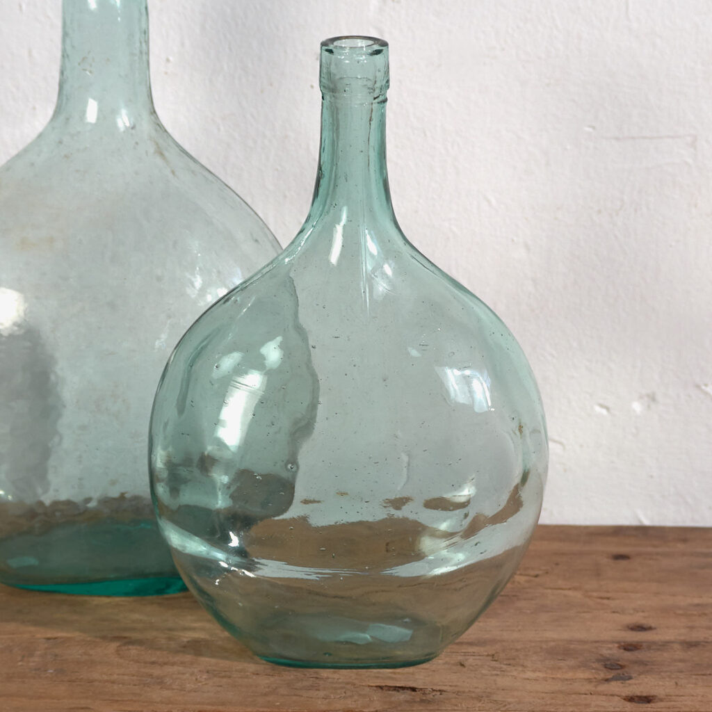 Damajuanas antiguas de color azul (c.1920). Conjunto de 2 piezas #47