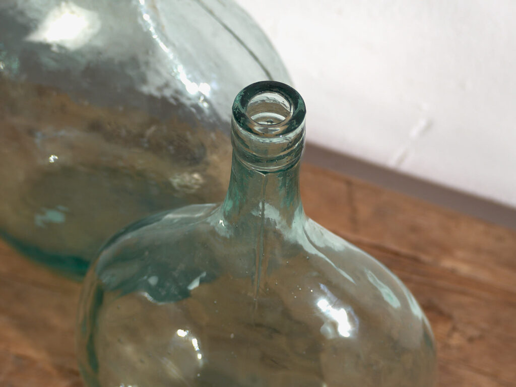 Damajuanas antiguas de color azul (c.1920). Conjunto de 2 piezas #47