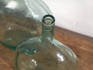 Damajuanas antiguas de color azul (c.1920). Conjunto de 2 piezas #47