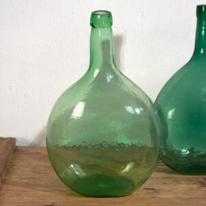 Damajuanas verdes antiguas (c.1920). Conjunto de 2 piezas #48