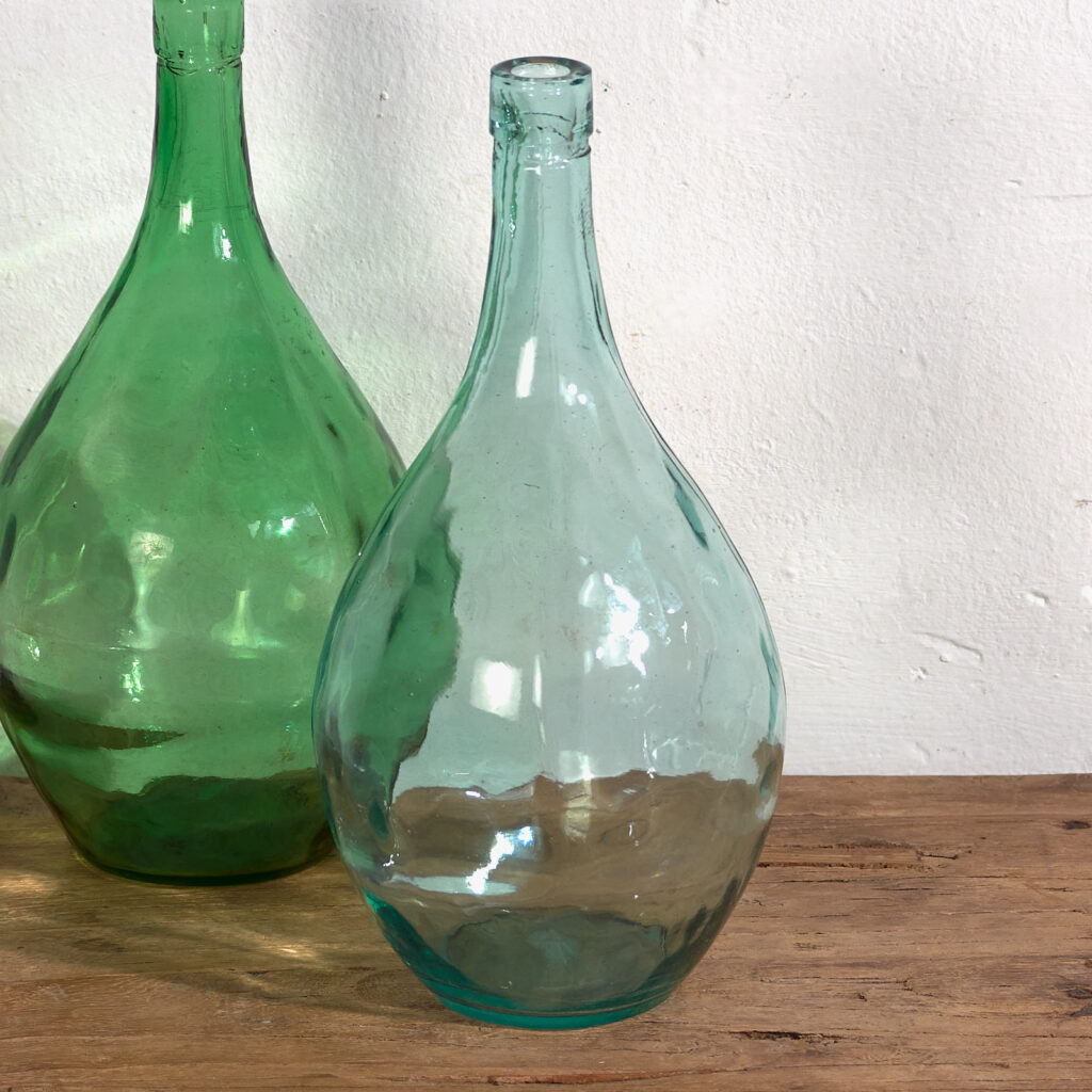 Floreros antiguos de vidrio (c.1920). Conjunto de 2 piezas #49