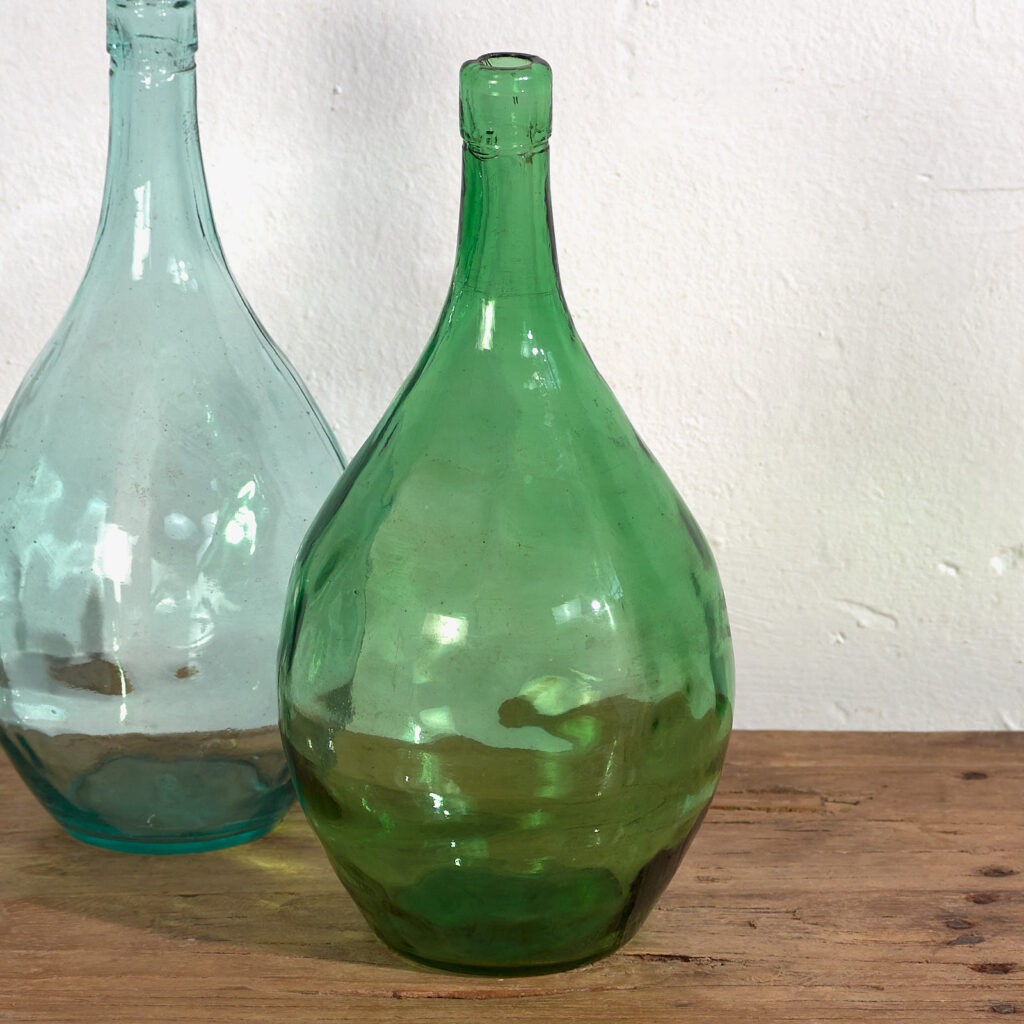 Floreros antiguos de vidrio (c.1920). Conjunto de 2 piezas #49