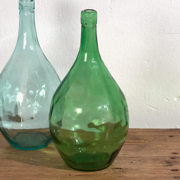 Floreros antiguos de vidrio (c.1920). Conjunto de 2 piezas #49