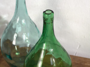 Floreros antiguos de vidrio (c.1920). Conjunto de 2 piezas #49