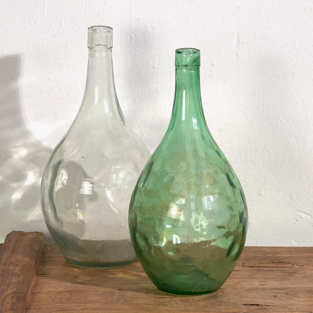 Antiguos frascos de vidrio (c.1920). Conjunto de 2 piezas #50