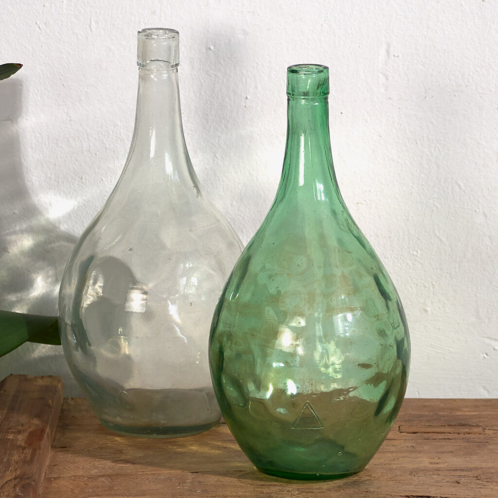 Antiguos frascos de vidrio (c.1920). Conjunto de 2 piezas #50