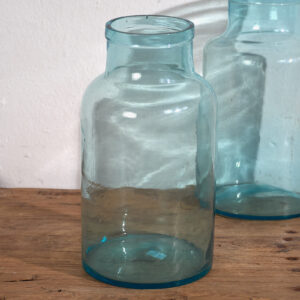 Antiguos frascos de color azul (c.1920). Conjunto de 2 piezas #51