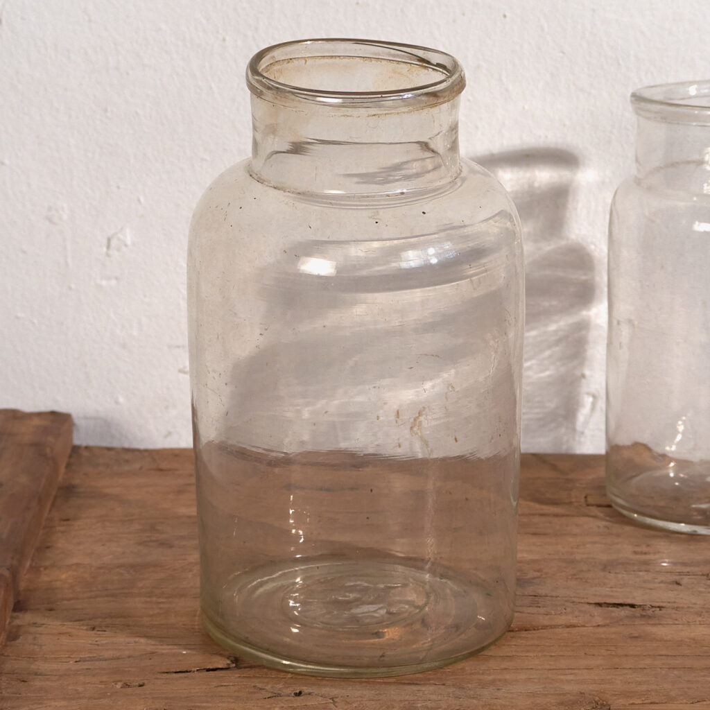 Antiguos jarrones de vidrio (c.1920). Conjunto de 2 piezas #52