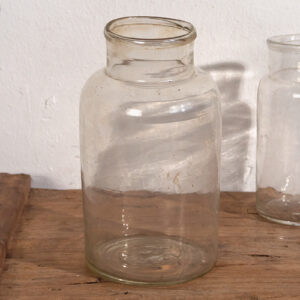 Antiguos jarrones de vidrio (c.1920). Conjunto de 2 piezas #52