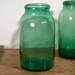 Jarrones verdes antiguos (c.1920). Conjunto de 2 piezas #53