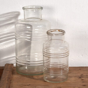 Frascos transparentes antiguos (c.1920). Conjunto de 2 piezas #55