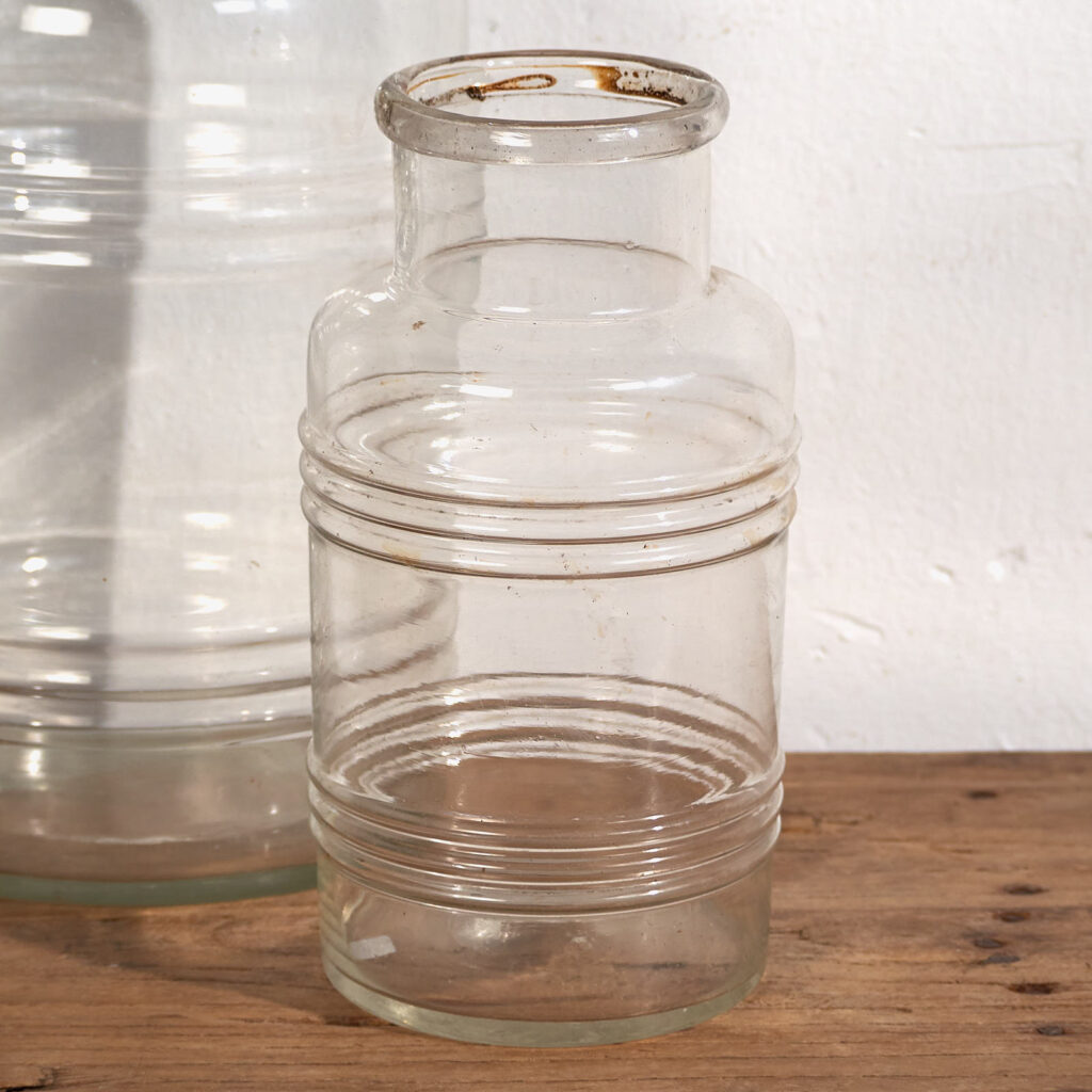 Frascos transparentes antiguos (c.1920). Conjunto de 2 piezas #55