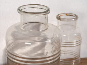 Frascos transparentes antiguos (c.1920). Conjunto de 2 piezas #55