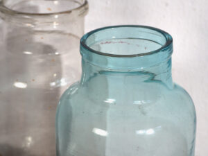 Botellas transparentes antiguas (c.1920). Conjunto de 2 piezas #58