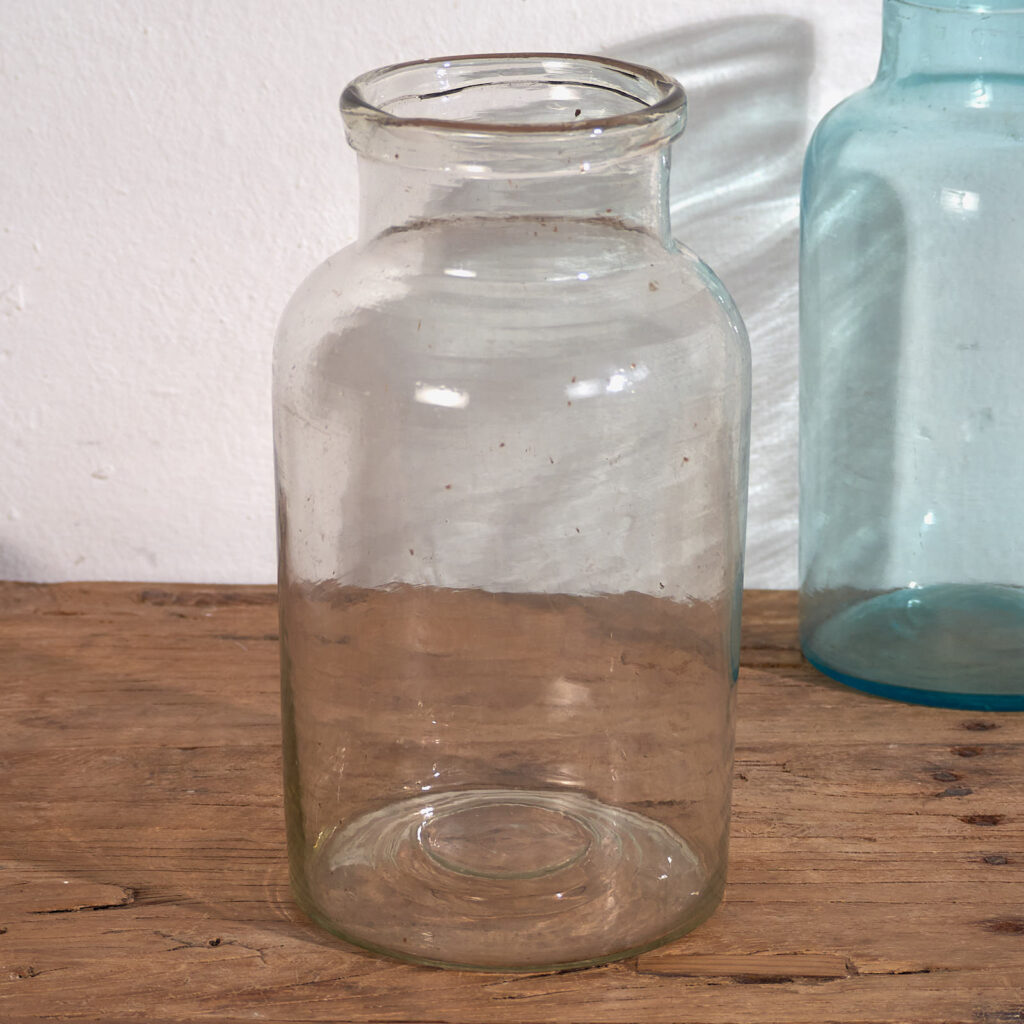 Botellas transparentes antiguas (c.1920). Conjunto de 2 piezas #58