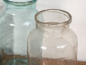 Antiguos frascos de vidrio (c.1920). Conjunto de 2 piezas #59