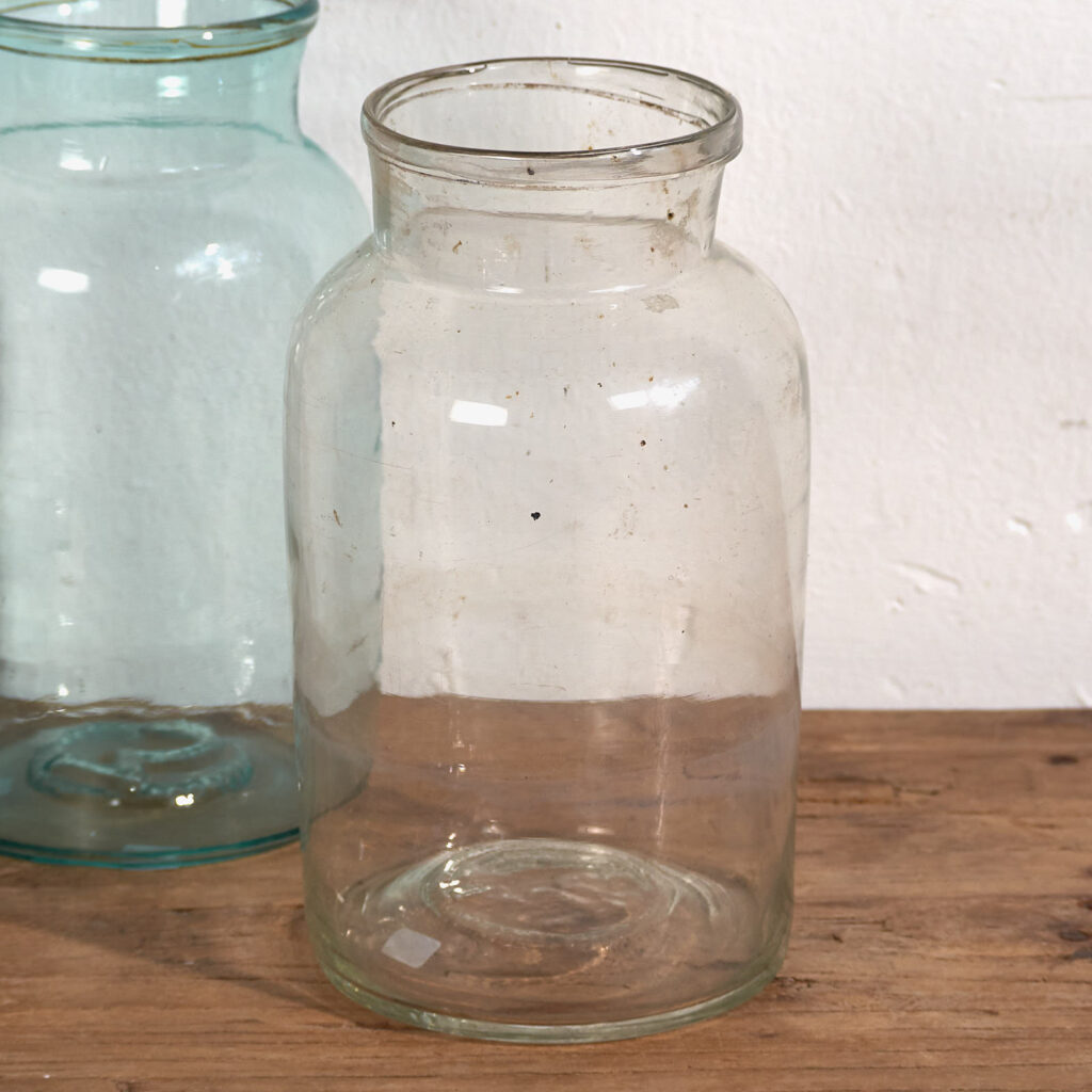 Antiguos frascos de vidrio (c.1920). Conjunto de 2 piezas #59