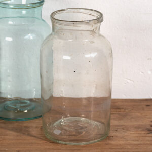 Antiguos frascos de vidrio (c.1920). Conjunto de 2 piezas #59