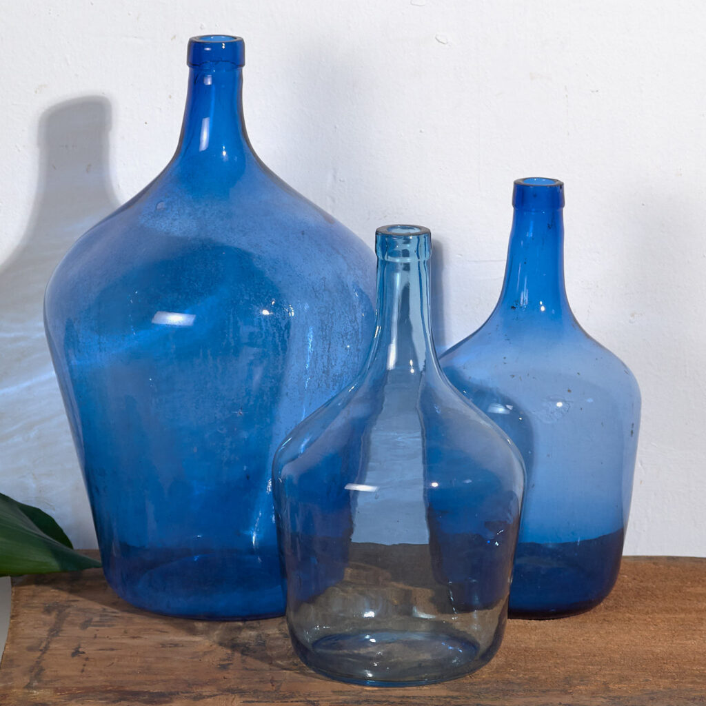 Damajuanas antiguas de vidrio (c.1920). Conjunto de 3 piezas #66