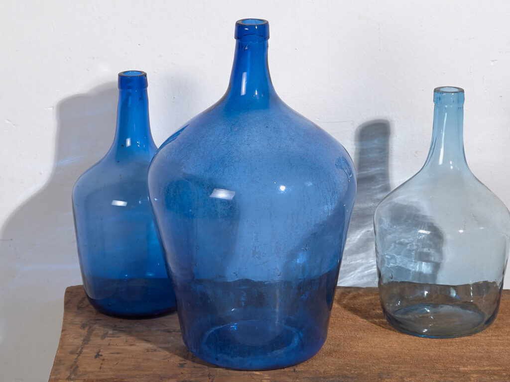 Damajuanas antiguas de vidrio (c.1920). Conjunto de 3 piezas #66