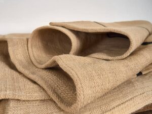 Cojín de lino antiguo de rayas negras