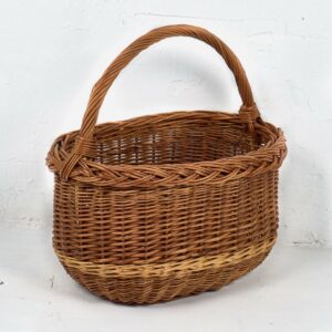 Cesta de mimbre antigua (c.1930) #13