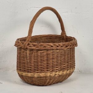 Cesta de mimbre antigua (c.1930) #13