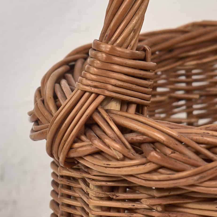 Cesta de mimbre antigua (c.1930) #13