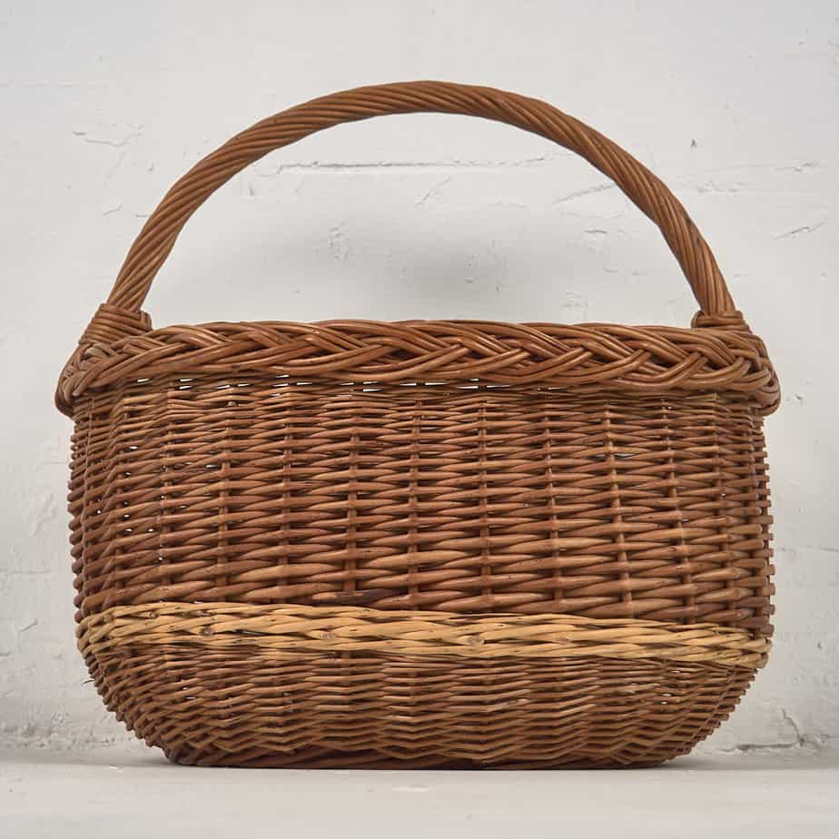 Cesta de mimbre antigua (c.1930) #13