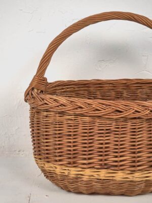 Cesta de mimbre antigua (c.1930) #13