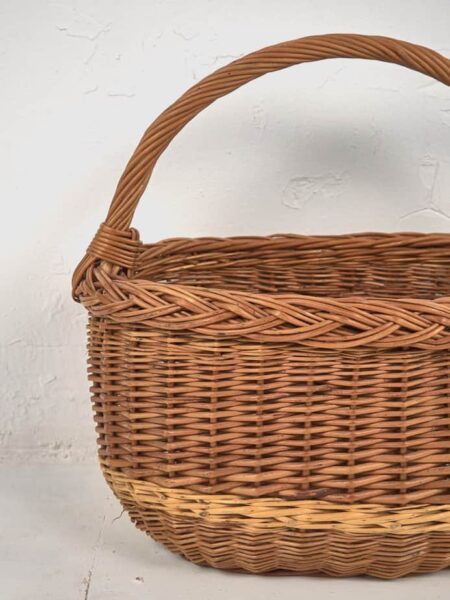 Cesta de mimbre antigua (c.1930) #13
