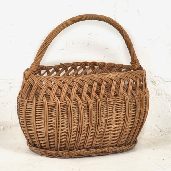 Decorative antique wicker basket (c.1930) #7