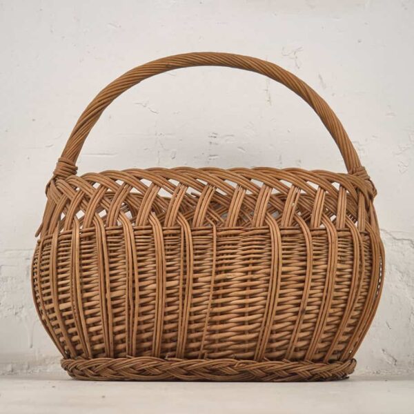 Decorative antique wicker basket (c.1930) #7