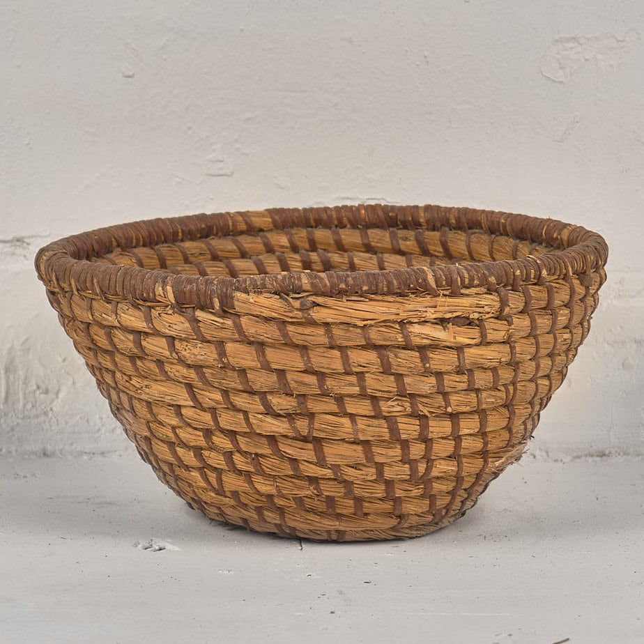Panier ancien en osier (c.1930) #11