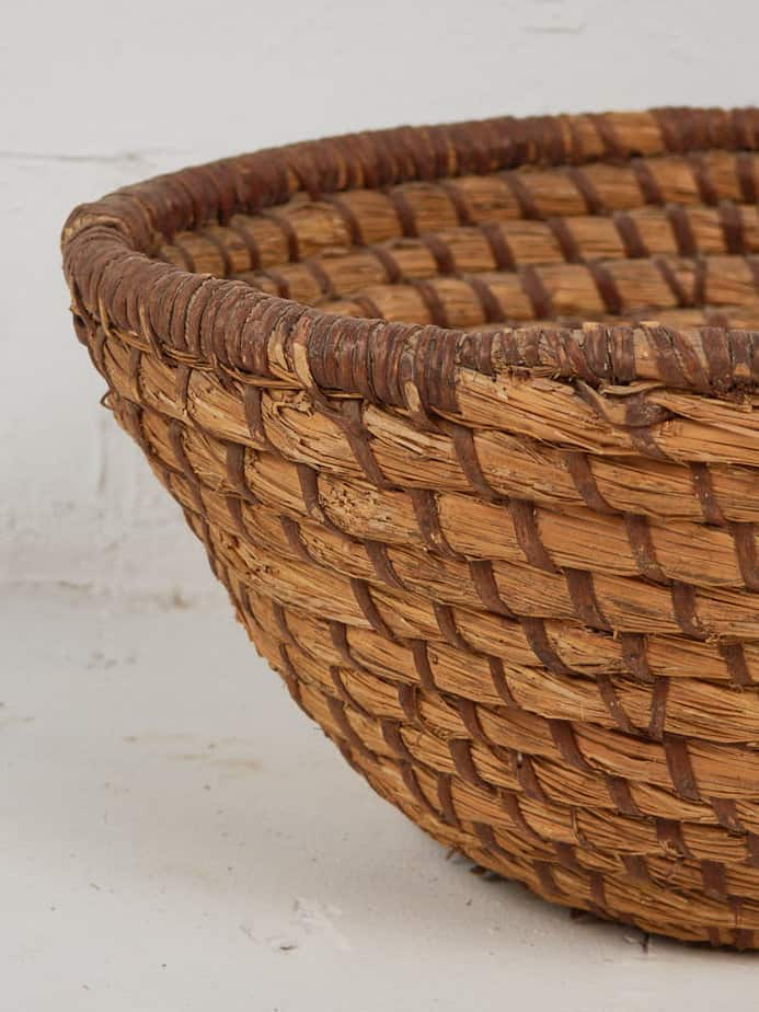 Panier ancien en osier (c.1930) #11