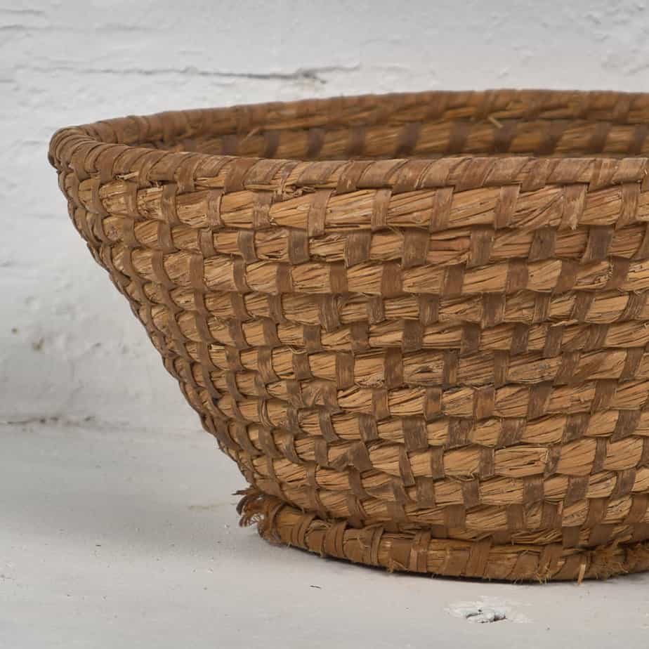 Panier décoratif ancien en osier (c.1930) #2